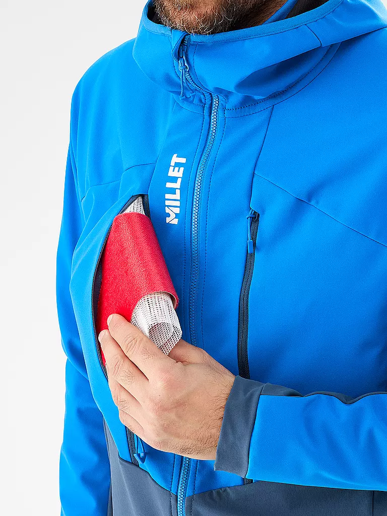 MILLET | Veste softshell de randonnée pour homme White Shield à capuche |