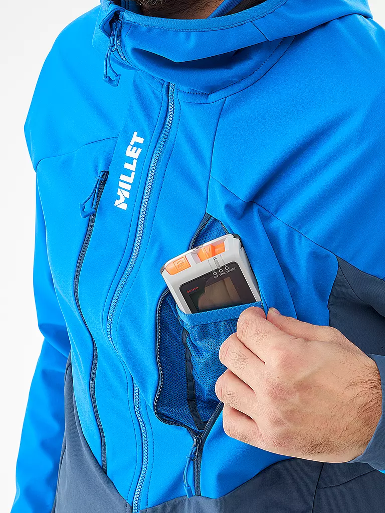 MILLET | Veste softshell de randonnée pour homme White Shield à capuche |