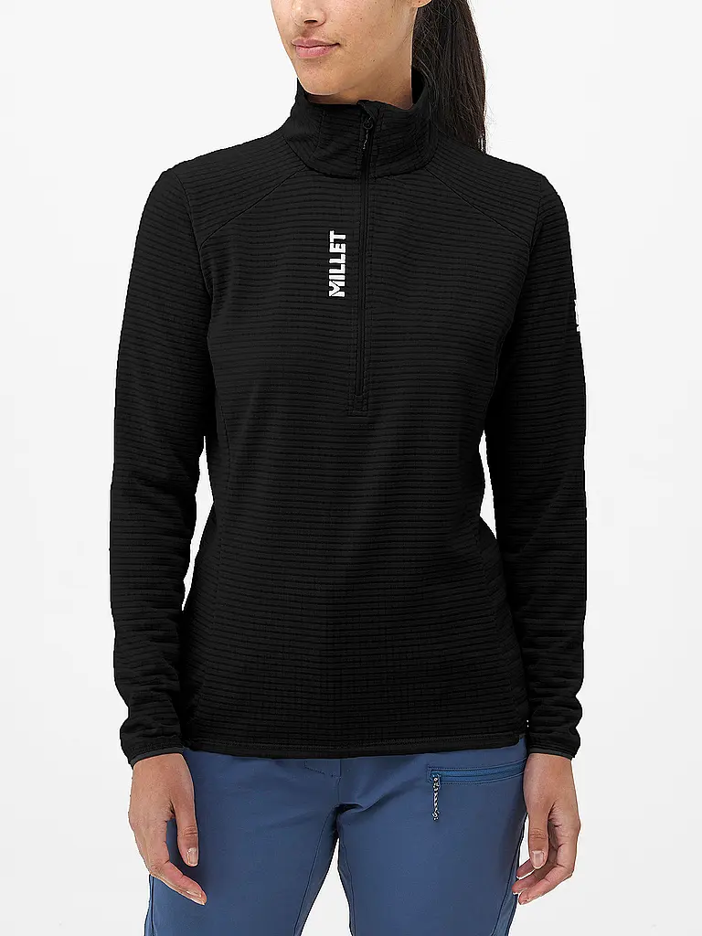 MILLET | Zipshirt de randonnée femme Intense Fleece | Noir