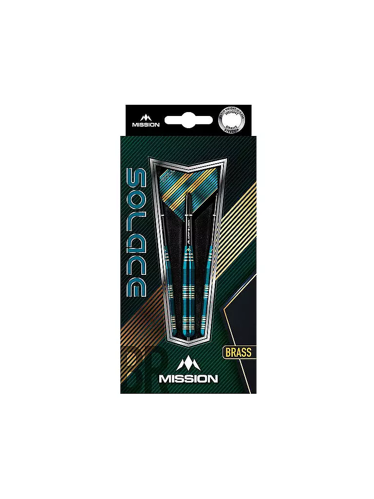 MISSION | Fléchettes Steeldart Solace M2 Brass 23g | Bleu