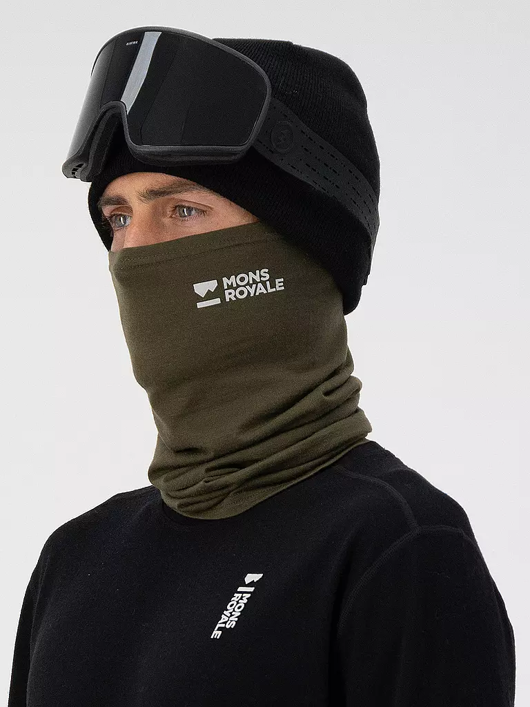 MONS ROYALE | Cache-cou Daily Dose Merino Flex 200 | Olive