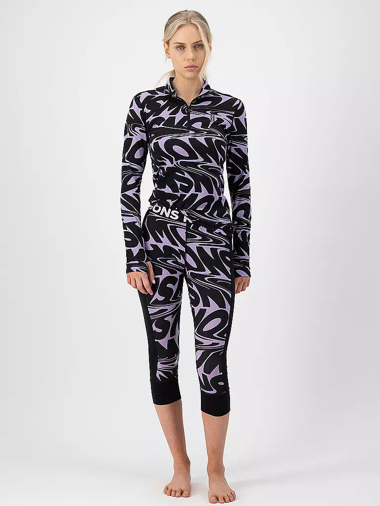 MONS ROYALE | Collant fonctionnel 3/4 Cascade Merino Flex 200 pour femme | Lilas