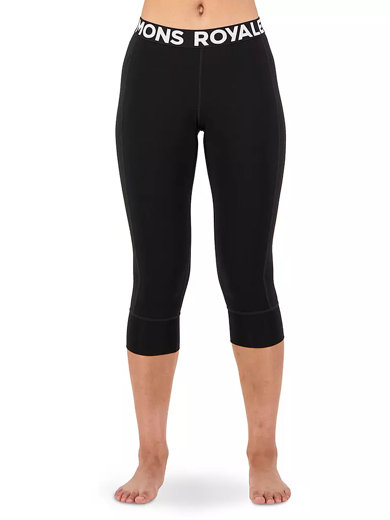 MONS ROYALE | Damen 3/4 Legging Cascade Merino Flex 200 | Noir