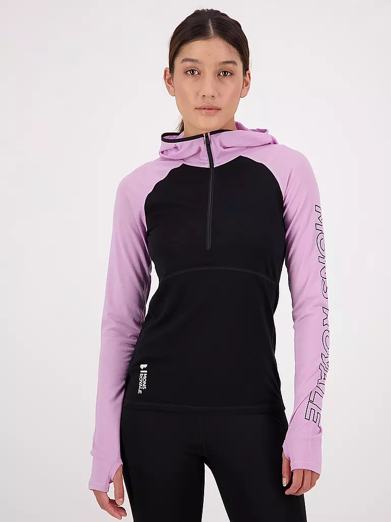 MONS ROYALE | Damen Funktionsshirt Bella Tech mit Zip | Lilas