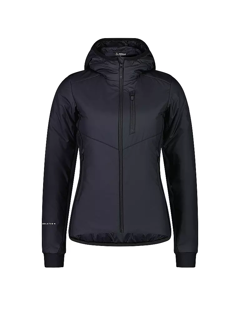 MONS ROYALE | Damen Isojacke Arete Wool Hoodie | Noir