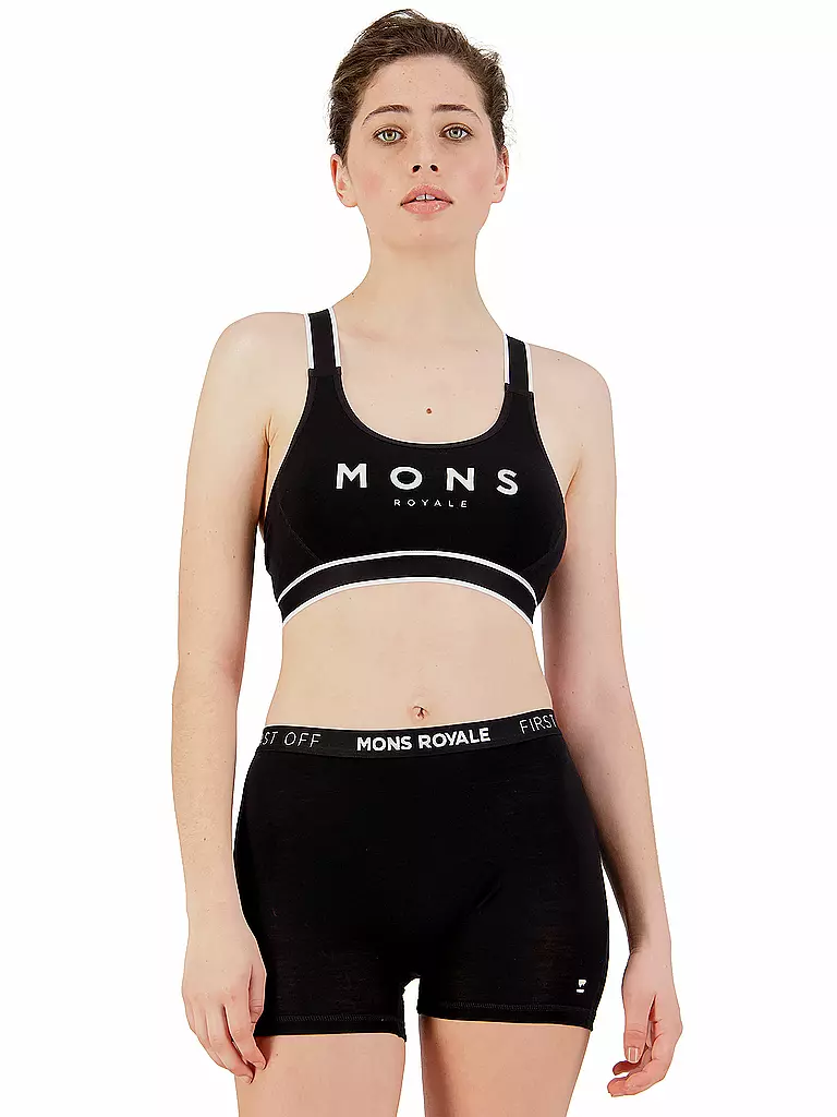 MONS ROYALE | Damen Sport-BH Stella-X Low Support | Noir