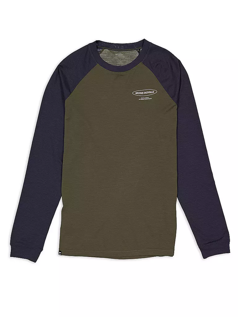 MONS ROYALE | Herren Funktionsshirt Icon Raglan | Olive