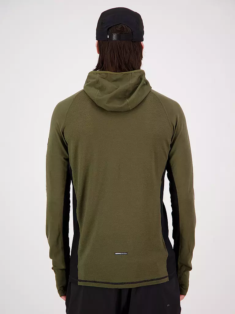 MONS ROYALE | Herren Zipshirt Temple Tech Hoodie | Olive
