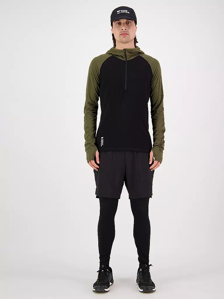 MONS ROYALE | Herren Zipshirt Temple Tech Hoodie | Olive