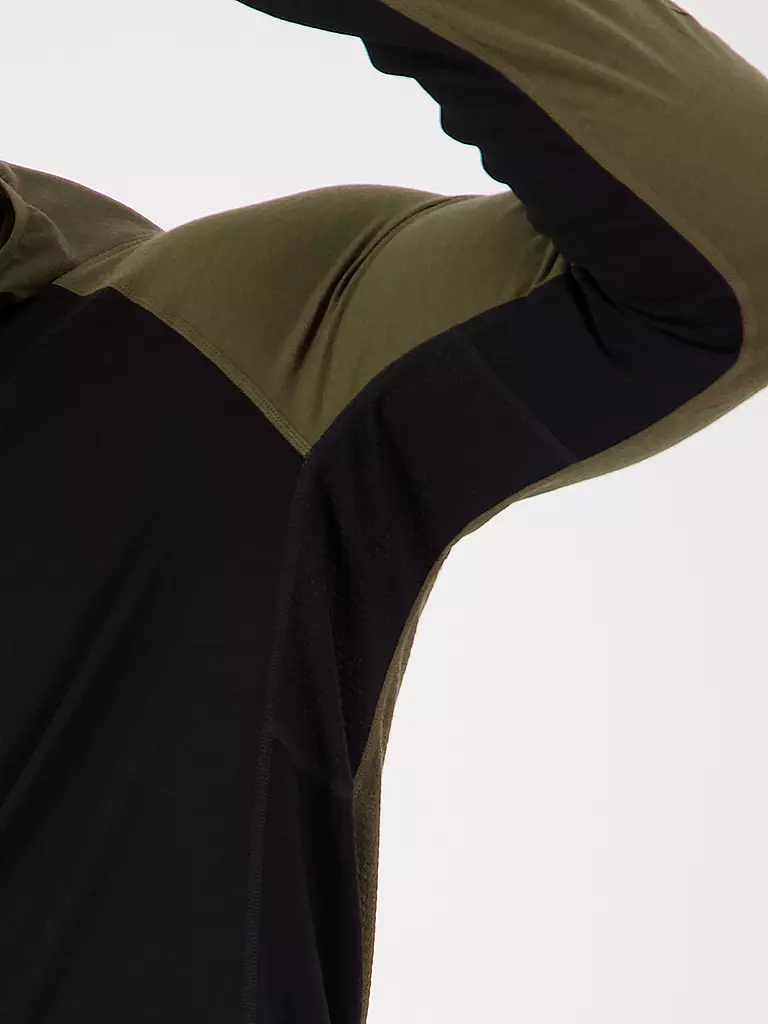 MONS ROYALE | Herren Zipshirt Temple Tech Hoodie | Olive