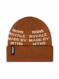 MONS ROYALE | Mütze Mc Cloud Graphic Merino | Marron