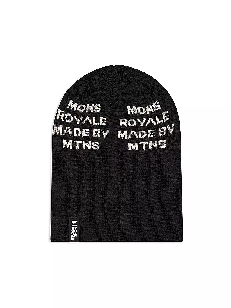 MONS ROYALE | Mütze Mc Cloud Graphic Merino | Noir