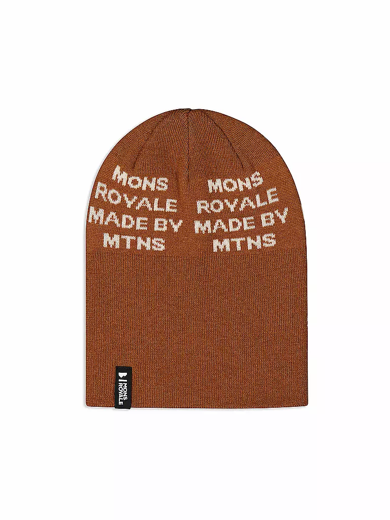 MONS ROYALE | Mütze Mc Cloud Graphic Merino | Marron