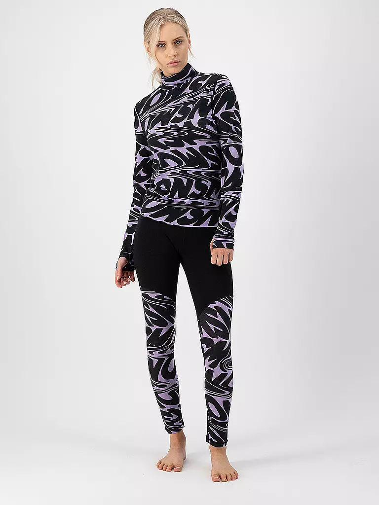 MONS ROYALE | T-shirt de sport femme Cascade Flex 200 à col montant | Lilas