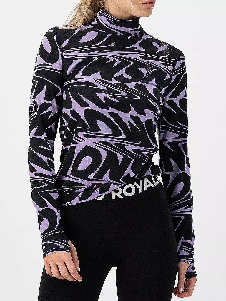 MONS ROYALE | T-shirt de sport femme Cascade Flex 200 à col montant | Lilas