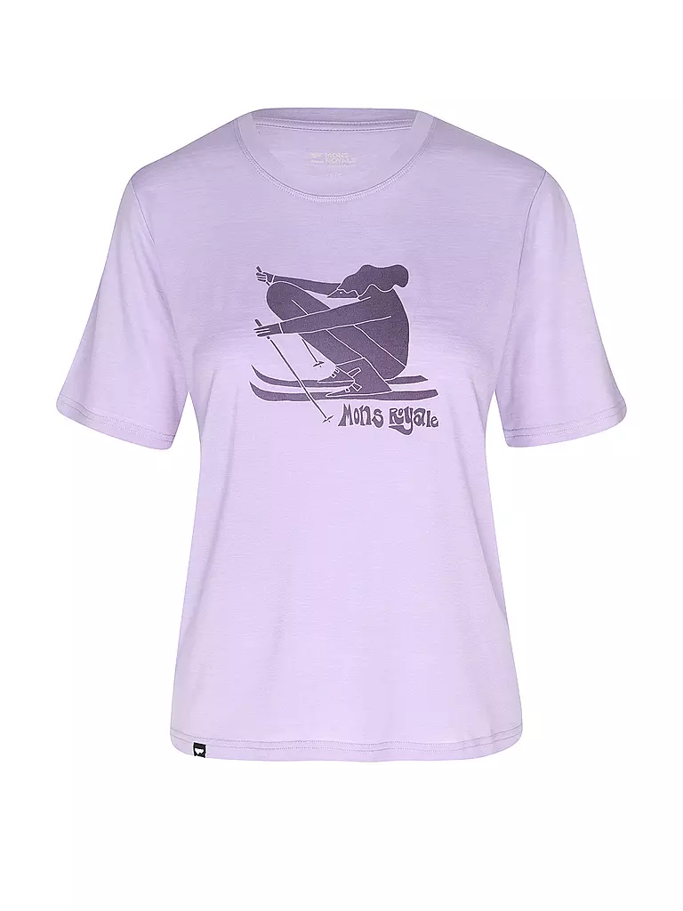 MONS ROYALE | T-shirt de sport Icon Relaxed pour femmes | Lilas