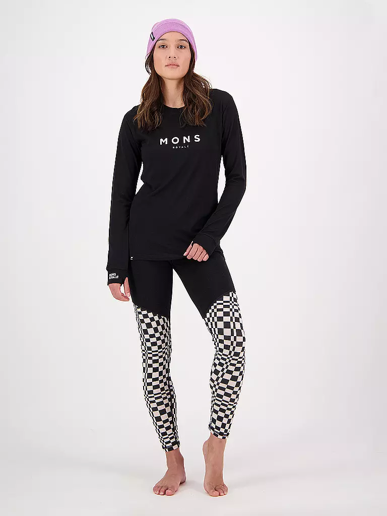 MONS ROYALE | T-shirt de sport pour femmes Yotei Classics | Noir