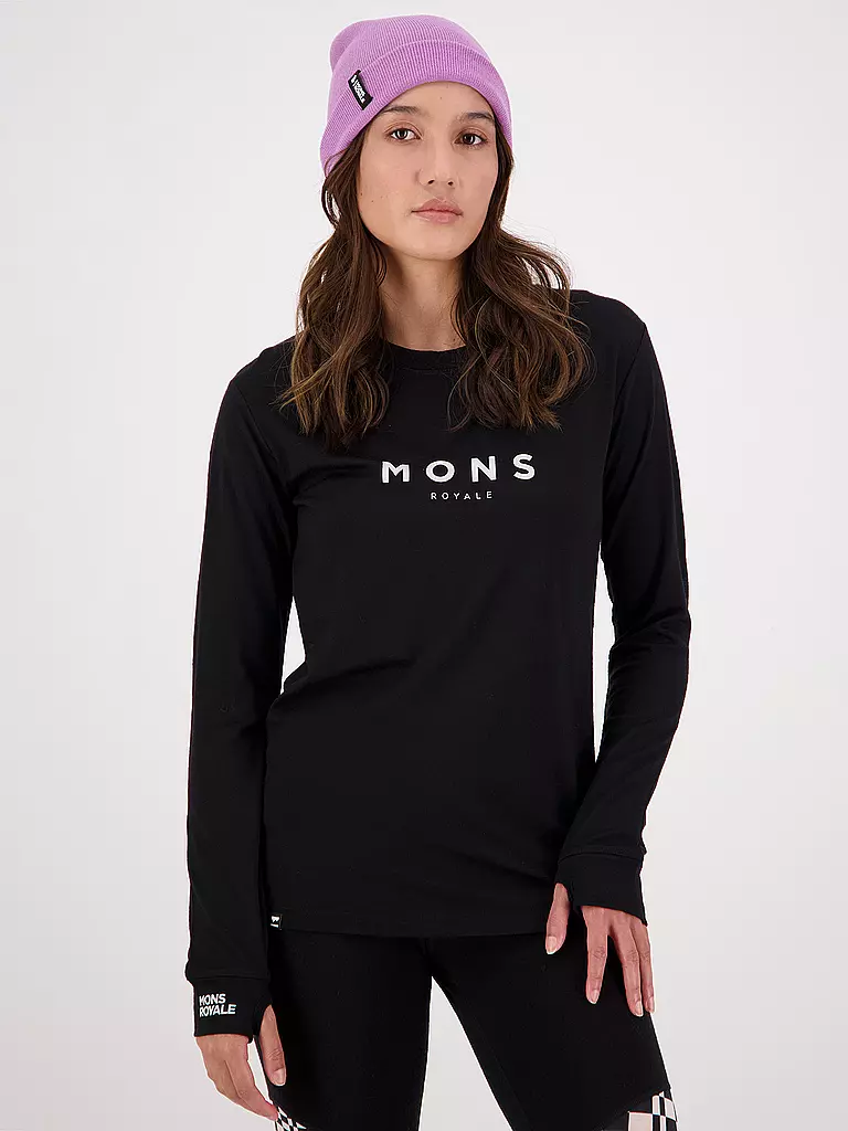 MONS ROYALE | T-shirt de sport pour femmes Yotei Classics | Noir