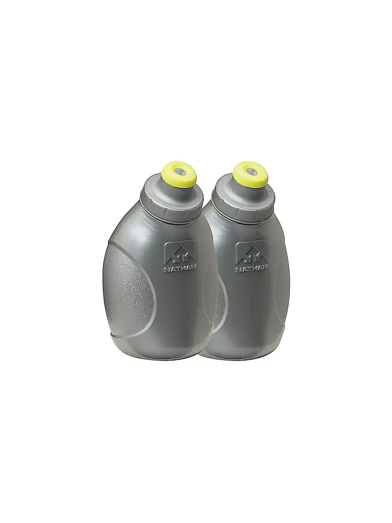 NATHAN | Lot de 2 flasques avec bouchon Push Pull | Gris