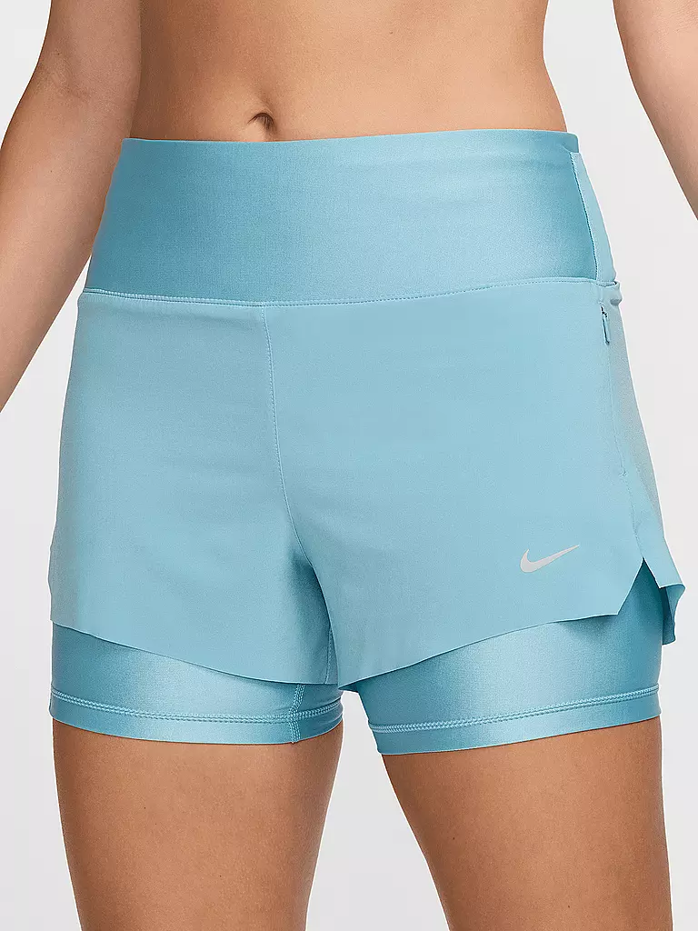 NIKE | Damen 2in1 Laufshort Dri-FIT Swift | Bleu clair