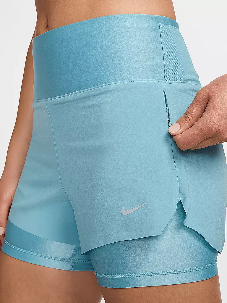 NIKE | Damen 2in1 Laufshort Dri-FIT Swift | Bleu clair