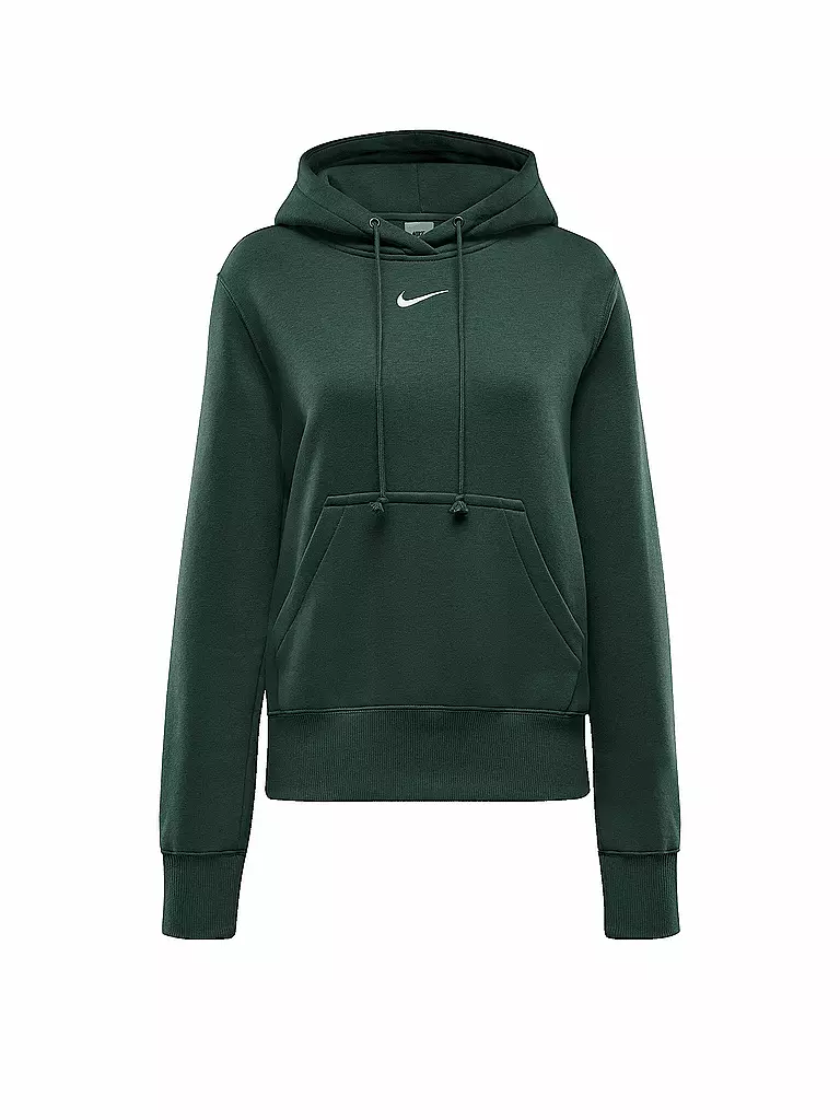 NIKE | Damen Fitnesshoodie Sportswear Phoenix Fleece | Vert foncé