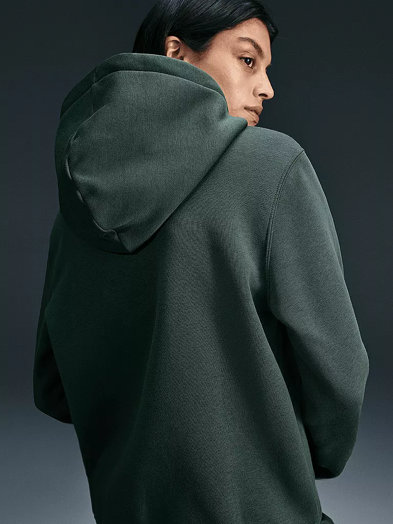 NIKE | Damen Fitnesshoodie Sportswear Phoenix Fleece | Vert foncé