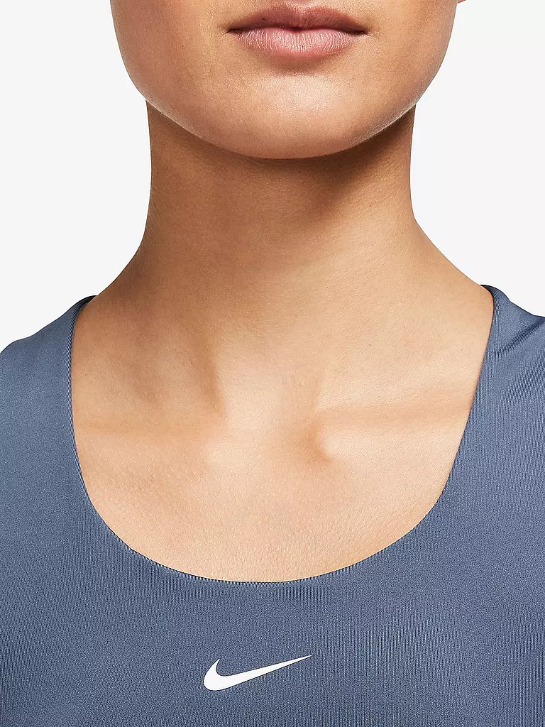 NIKE | Damen Fitnesstank Swoosh  | Bleu
