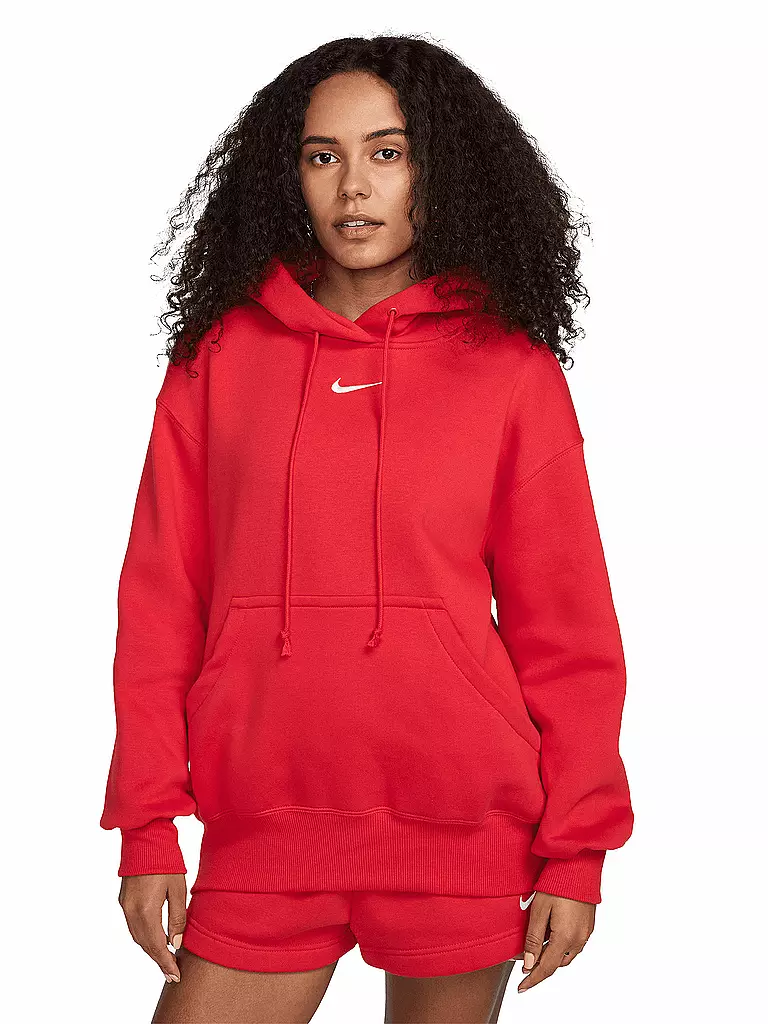 NIKE | Damen Hoodie NSW Phnx FLC | Rouge
