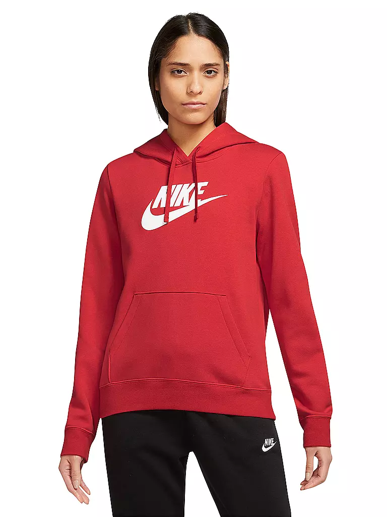 NIKE | Damen Kapuzenpullover Sportswear Club Fleece | Rouge
