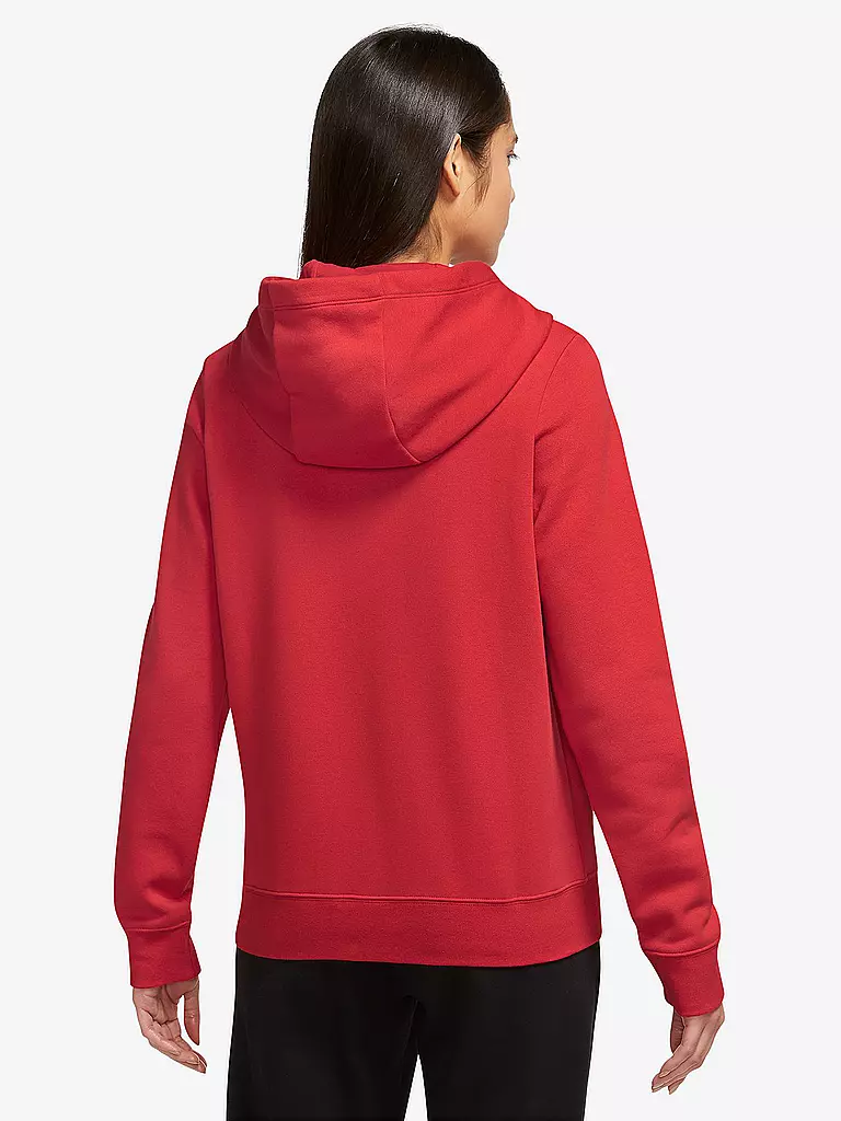 NIKE | Damen Kapuzenpullover Sportswear Club Fleece | Rouge