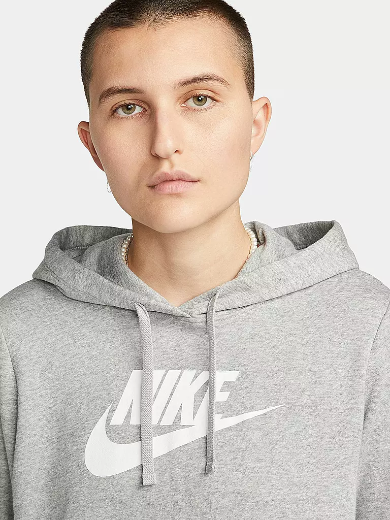NIKE | Damen Kapuzenpullover Sportswear Club Fleece | Gris