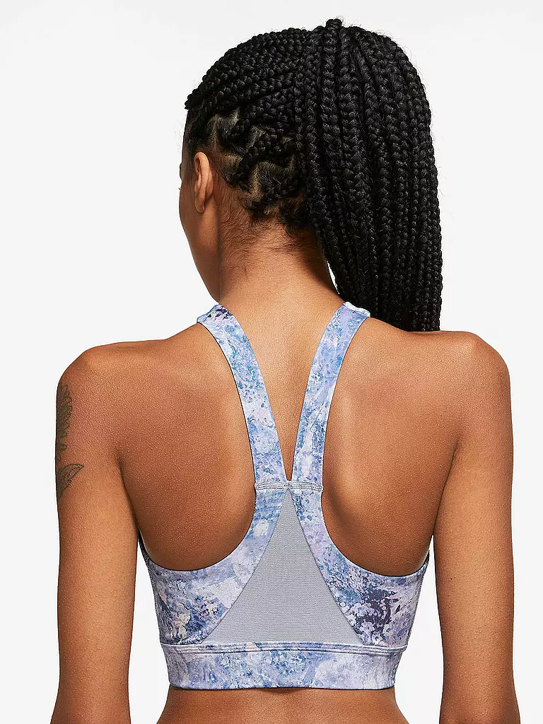 NIKE | Damen Sport-BH Dri-FIT Swoosh Medium Support | Bleu