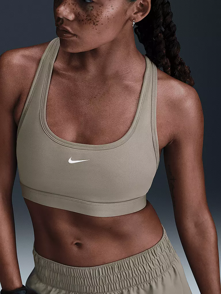 NIKE | Damen Sport-BH Swoosh Low Support | Olive