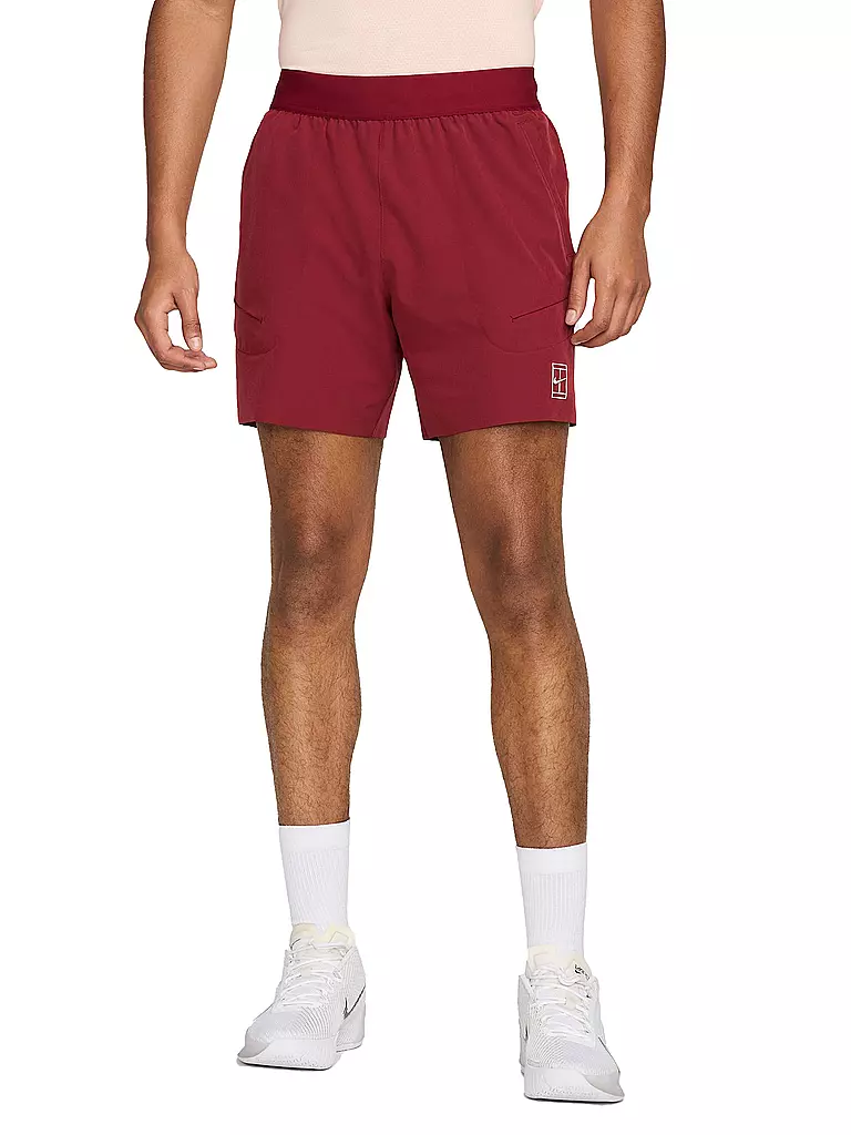 NIKE | Short de tennis Advantage pour homme | Rouge foncé