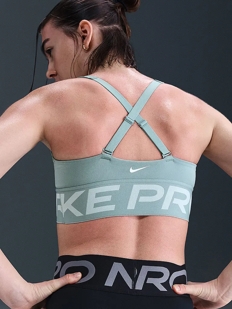 NIKE | Soutien-gorge de sport femme Pro Indy Plunge à maintien moyen | Pétrole