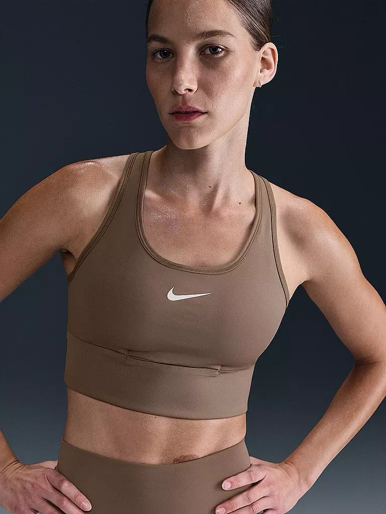 NIKE | Soutien-gorge de sport pour femme Swosh Longline à maintien moyen |