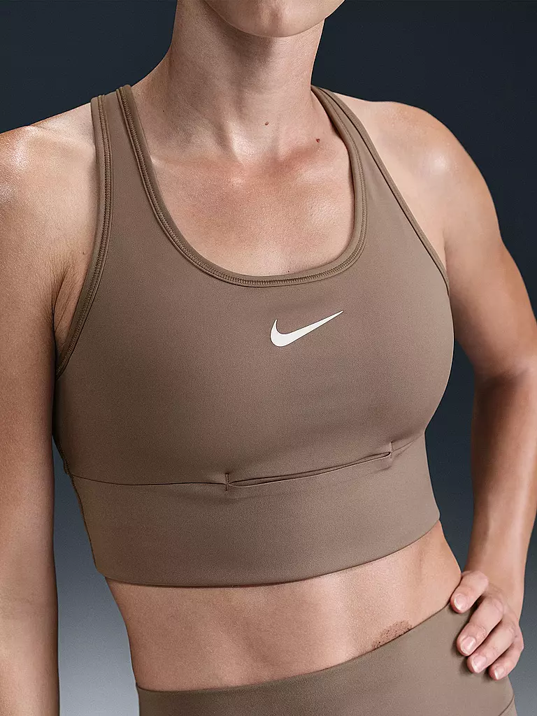 NIKE | Soutien-gorge de sport pour femme Swosh Longline à maintien moyen |