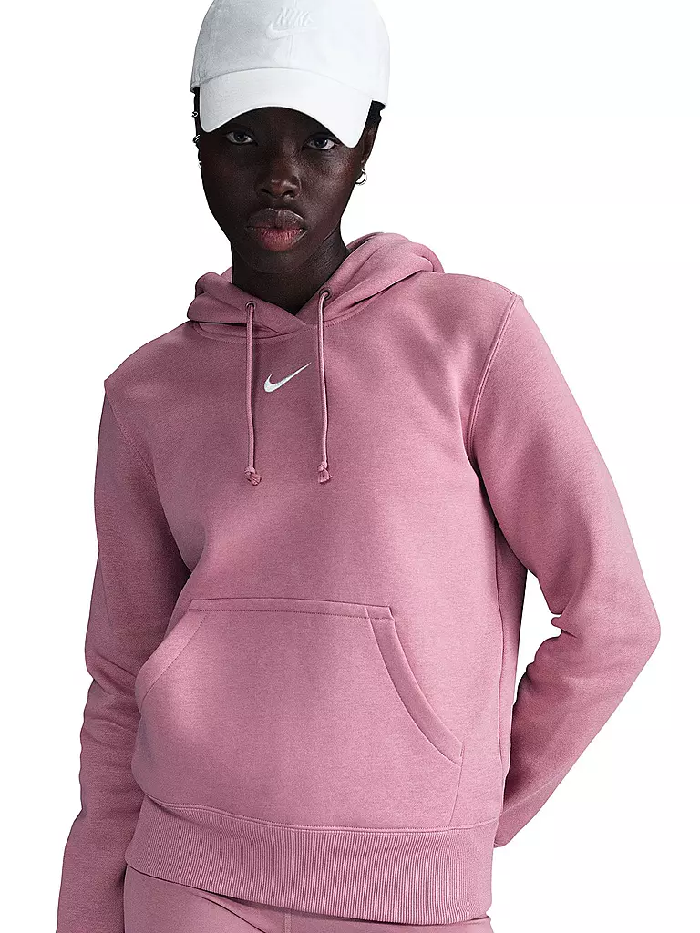 NIKE | Sweat à capuche de fitness pour femme Sportswear Phoenix Fleece | Rose