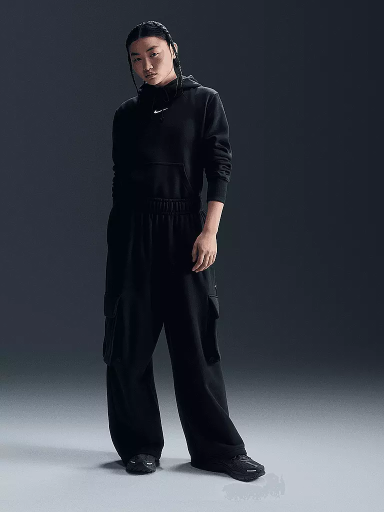 NIKE | Sweat à capuche de fitness pour femme Sportswear Phoenix Fleece | Noir