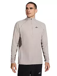 NIKE | T-shirt de running Trail 1/2 zip pour homme | Beige