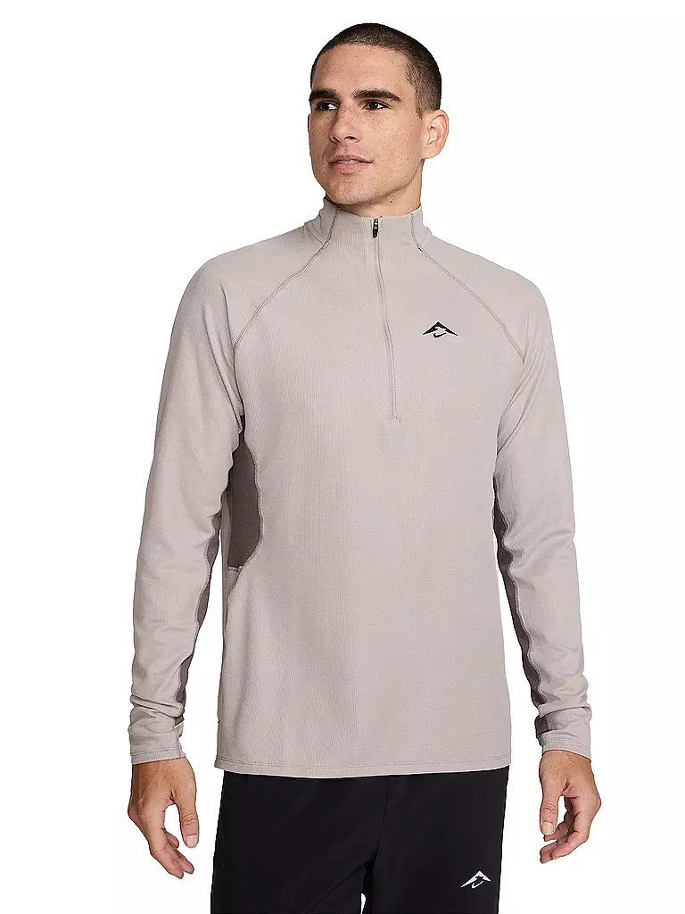 NIKE | T-shirt de running Trail 1/2 zip pour homme | Beige
