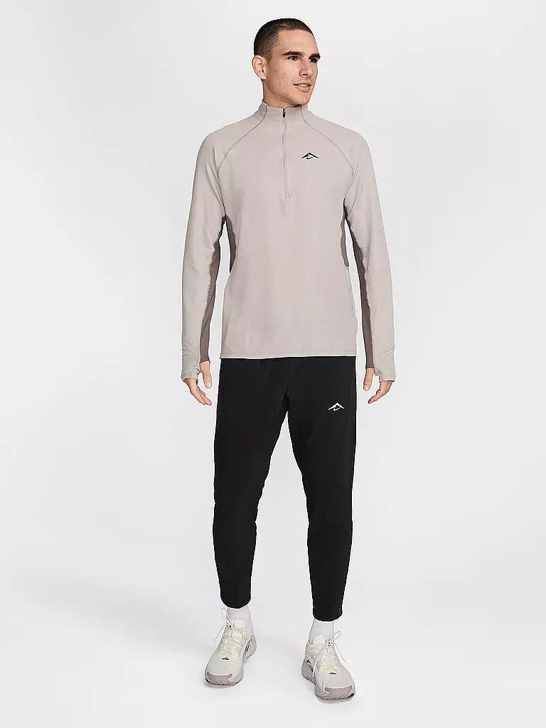 NIKE | T-shirt de running Trail 1/2 zip pour homme | Beige