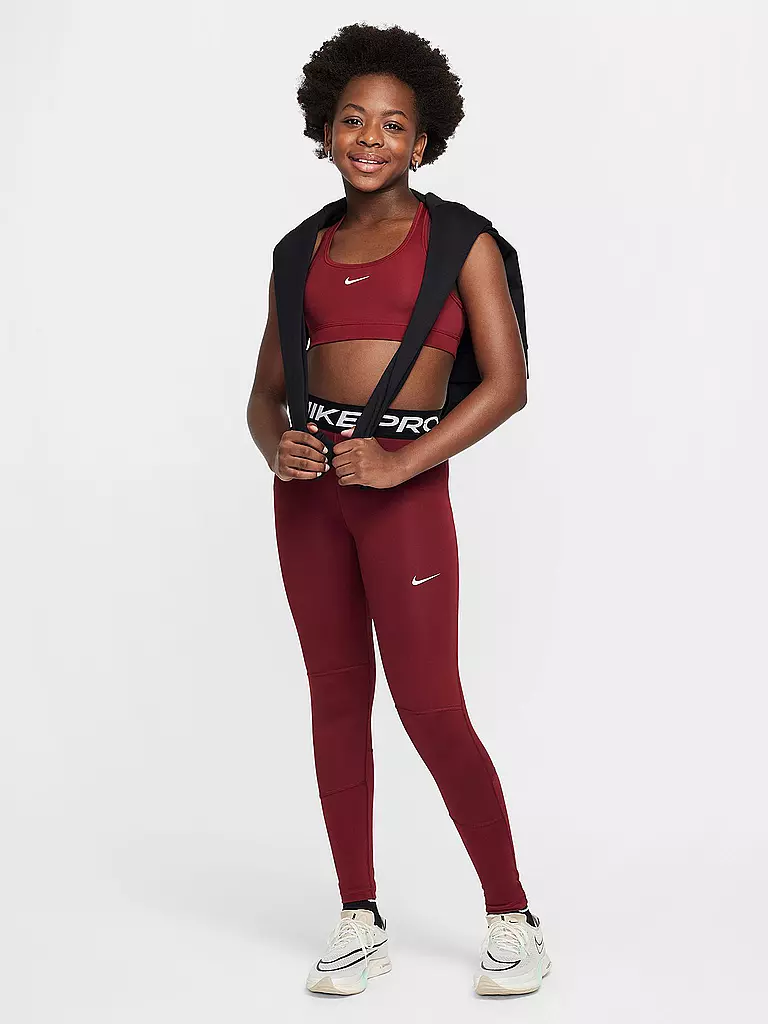 NIKE | Tight de fitness Pro pour fille | Rouge foncé