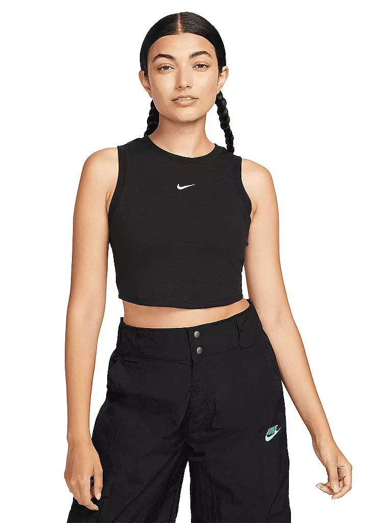 NIKE | Top court de sport Chill Knit pour femme | Noir