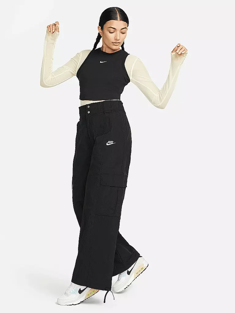 NIKE | Top court de sport Chill Knit pour femme | Noir