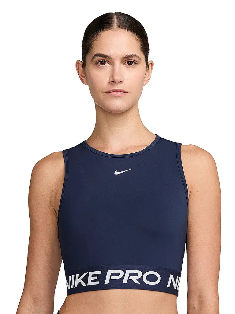 NIKE | Top de fitness Pro cropped pour femme | Bleu foncé