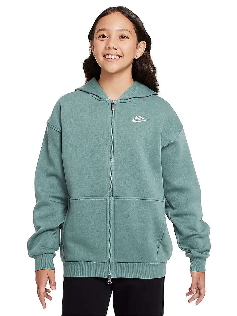 NIKE | Veste à capuche fille Sportswear Club Fleece | Pétrole