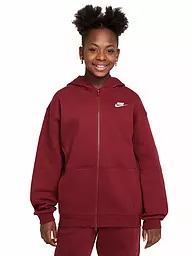 NIKE | Veste à capuche pour fille Sportswear Club Fleece | Rouge foncé