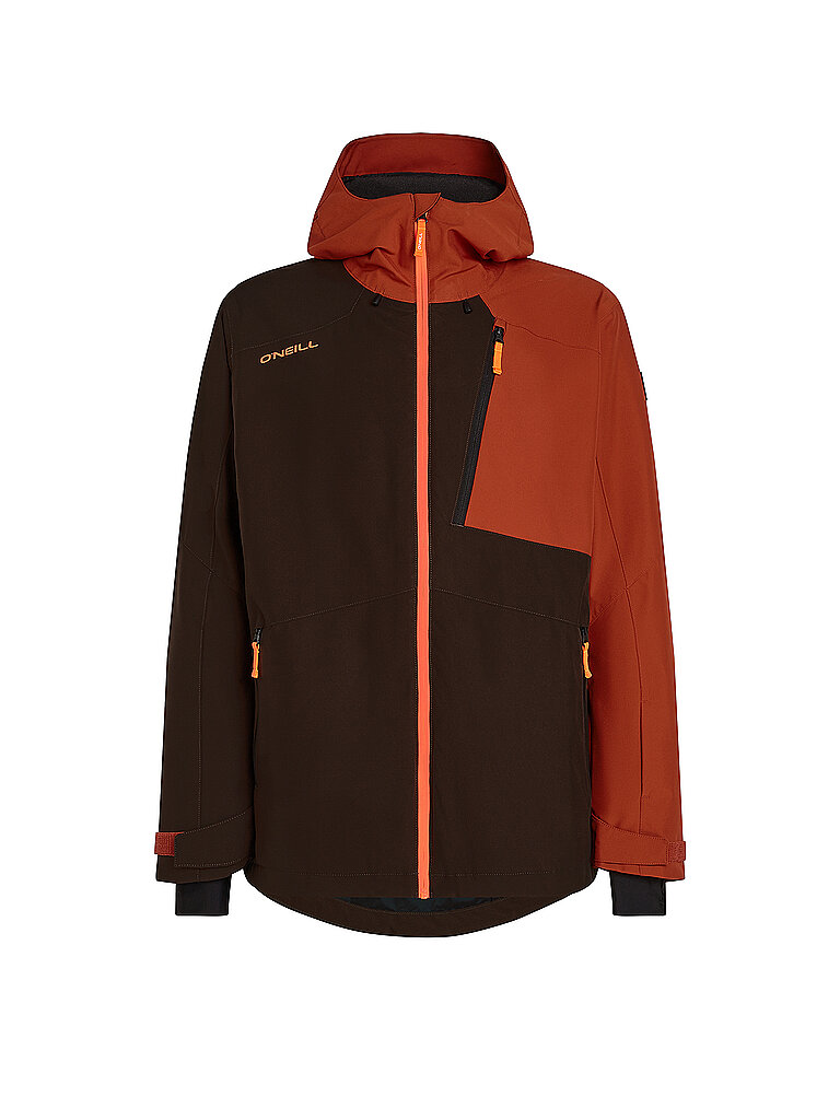 Veste de snowboard FWC Cruz Block Hoodie orange S